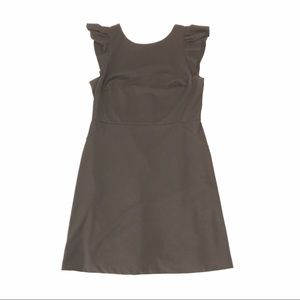 Topshop black cocktail dress w/ruffled cap sleeves